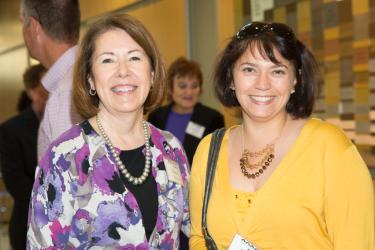 two women smiles