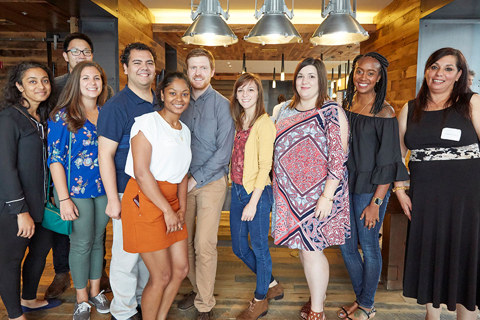 PSC and Regulatory Science Students and Alumni Pose for Photo at Union Wharf Clubroom