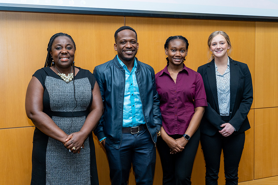 Winning team members from team Clinical Lab Scientists.