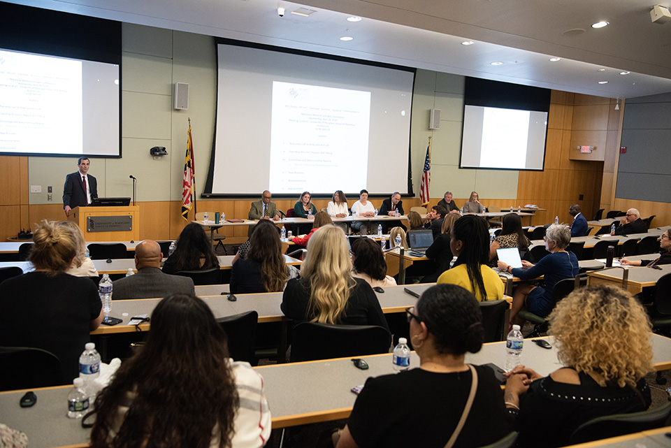 Maryland Medical Commission meeting in Pharmacy Hall.